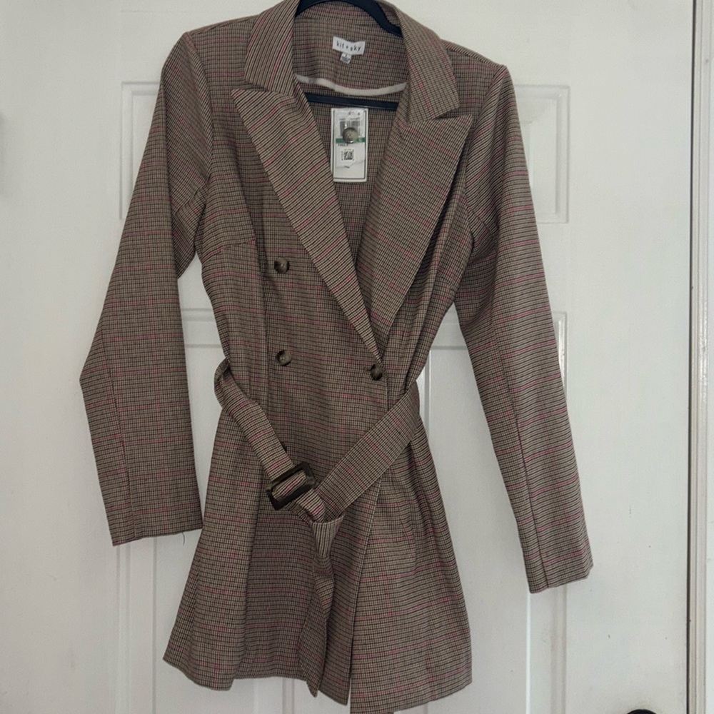 Kit + Sky Plaid jacket, size large